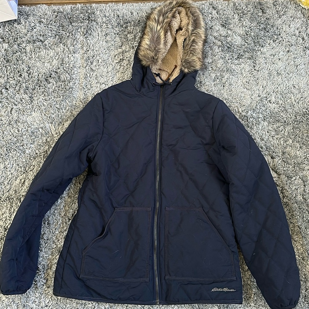 Eddie Bauer Women’s quilted winter jacket, size large